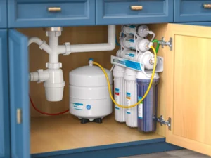 A technician performing Water Filtration service in Des Moines, IA