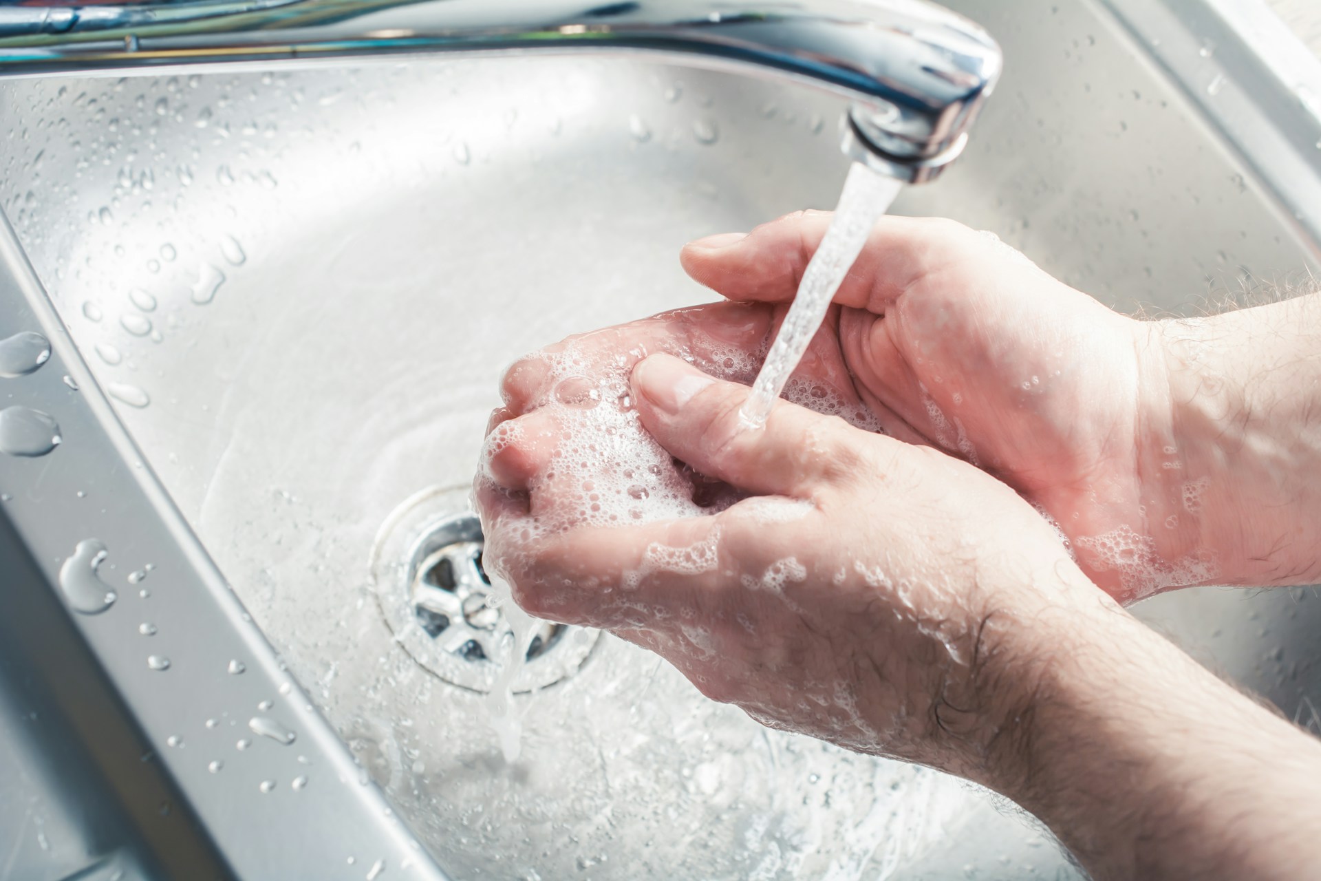 washing hands